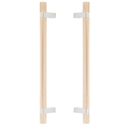 Emtek - Back to Back, Select Bar Appliance Pull 12 Inch C-C, Rectangular Bar Stem, Knurled Bar