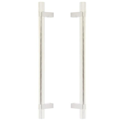 Emtek - Back to Back, Select Bar Appliance Pull 12 Inch C-C, Rectangular Bar Stem, Knurled Bar