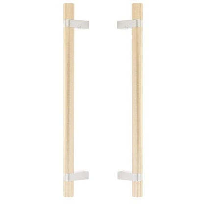 Emtek - Back to Back, Select Bar Appliance Pull 12 Inch C-C, Rectangular Bar Stem, Knurled Bar