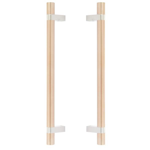 Emtek - Back to Back, Select Bar Appliance Pull 12 Inch C-C, Rectangular Bar Stem, Smooth Bar
