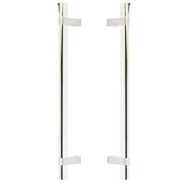 Emtek - Back to Back, Select Bar Appliance Pull 12 Inch C-C, Rectangular Bar Stem, Smooth Bar