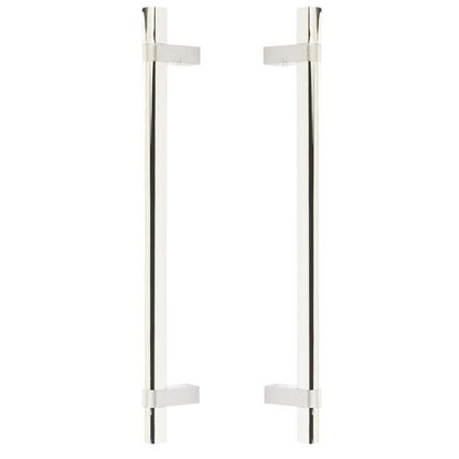 Emtek - Back to Back, Select Bar Appliance Pull 12 Inch C-C, Rectangular Bar Stem, Smooth Bar
