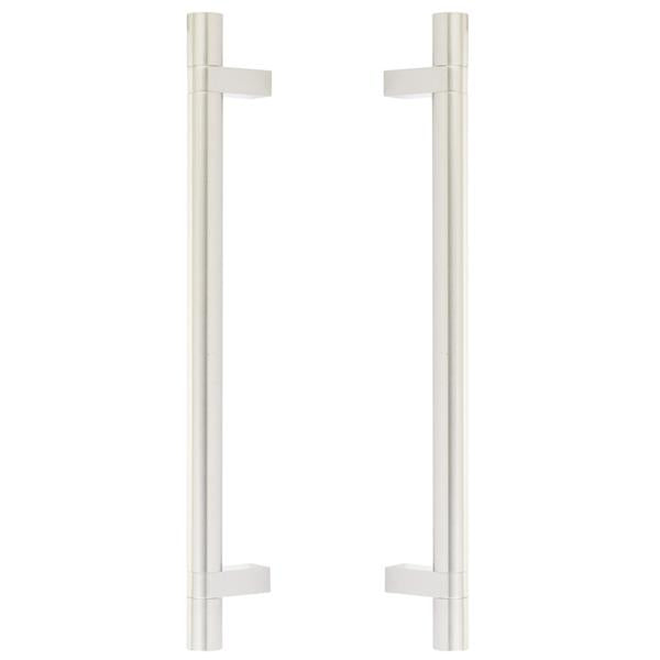 Emtek - Back to Back, Select Bar Appliance Pull 12 Inch C-C, Rectangular Bar Stem, Smooth Bar