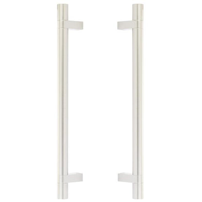 Emtek - Back to Back, Select Bar Appliance Pull 12 Inch C-C, Rectangular Bar Stem, Smooth Bar
