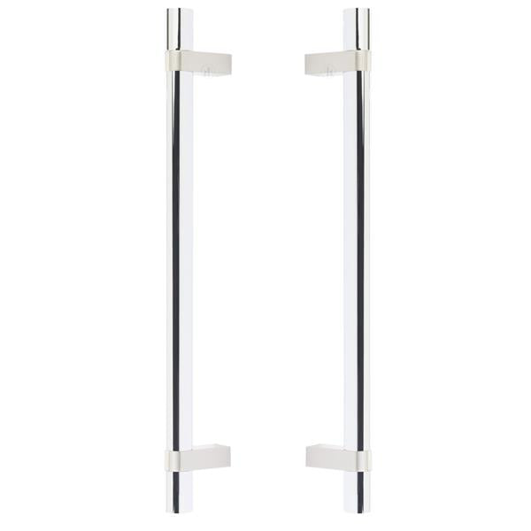 Emtek - Back to Back, Select Bar Appliance Pull 12 Inch C-C, Rectangular Bar Stem, Smooth Bar