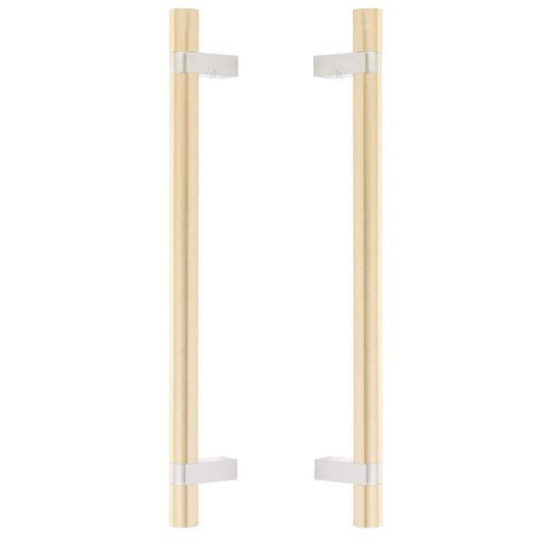 Emtek - Back to Back, Select Bar Appliance Pull 12 Inch C-C, Rectangular Bar Stem, Smooth Bar