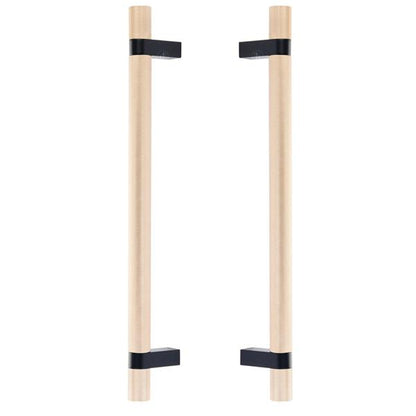 Emtek - Glass Shower Door Back to Back, Select Bar Appliance Pull 12 Inch C-C, Rectangular Bar Stem, Knurled Bar