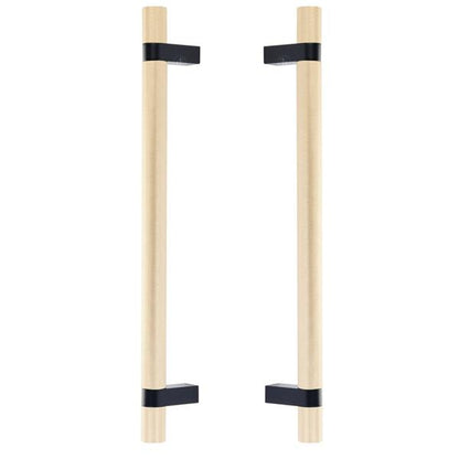Emtek - Back to Back, Select Bar Appliance Pull 12 Inch C-C, Rectangular Bar Stem, Knurled Bar
