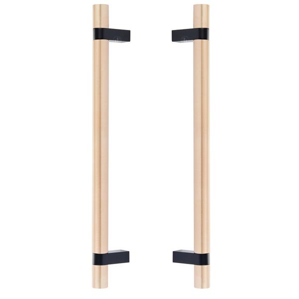 Emtek - Back to Back, Select Bar Appliance Pull 12 Inch C-C, Rectangular Bar Stem, Smooth Bar