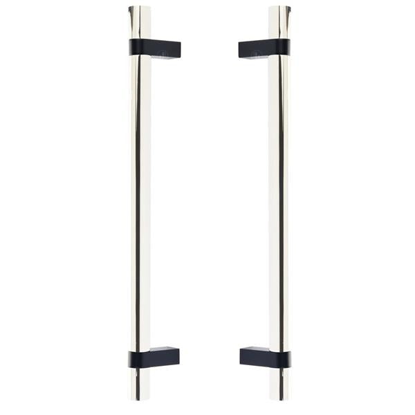 Emtek - Back to Back, Select Bar Appliance Pull 12 Inch C-C, Rectangular Bar Stem, Smooth Bar
