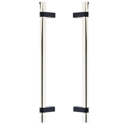 Emtek - Back to Back, Select Bar Appliance Pull 12 Inch C-C, Rectangular Bar Stem, Smooth Bar