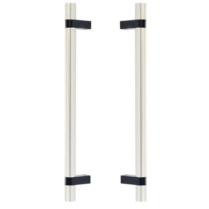 Emtek - Back to Back, Select Bar Appliance Pull 12 Inch C-C, Rectangular Bar Stem, Smooth Bar