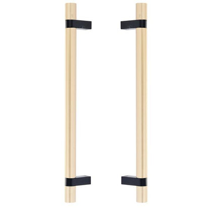 Emtek - Back to Back, Select Bar Appliance Pull 12 Inch C-C, Rectangular Bar Stem, Smooth Bar