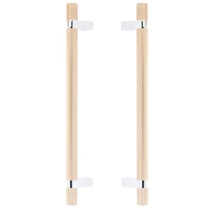 Emtek - Back to Back, Select Bar Appliance Pull 12 Inch C-C, Rectangular Bar Stem, Knurled Bar