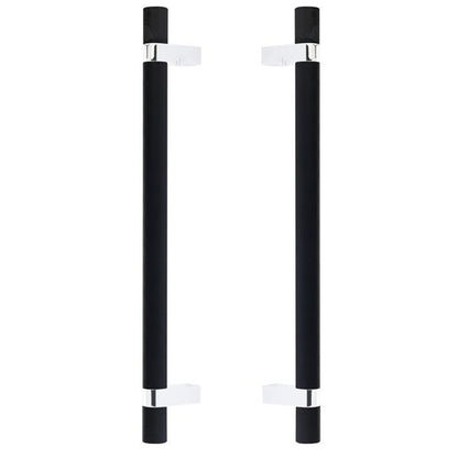 Emtek - Back to Back, Select Bar Appliance Pull 12 Inch C-C, Rectangular Bar Stem, Knurled Bar