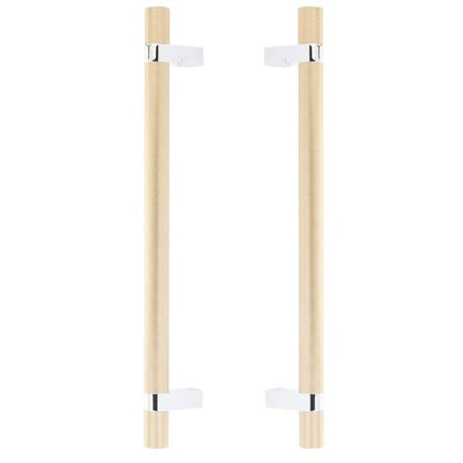 Emtek - Back to Back, Select Bar Appliance Pull 12 Inch C-C, Rectangular Bar Stem, Knurled Bar