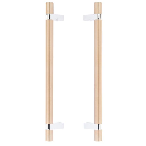 Emtek - Back to Back, Select Bar Appliance Pull 12 Inch C-C, Rectangular Bar Stem, Smooth Bar