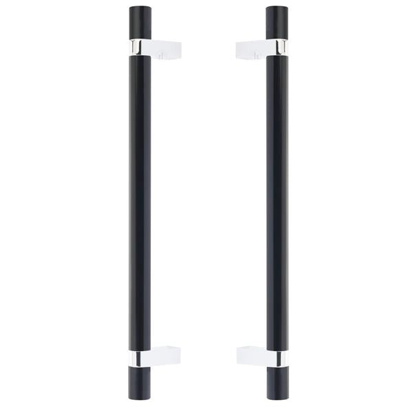 Emtek - Back to Back, Select Bar Appliance Pull 12 Inch C-C, Rectangular Bar Stem, Smooth Bar