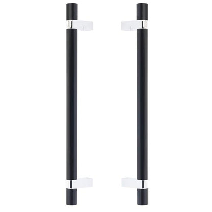 Emtek - Back to Back, Select Bar Appliance Pull 12 Inch C-C, Rectangular Bar Stem, Smooth Bar