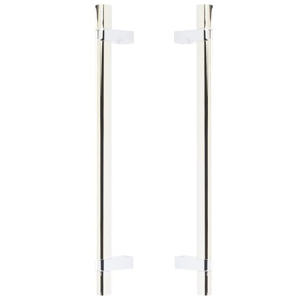 Emtek - Back to Back, Select Bar Appliance Pull 12 Inch C-C, Rectangular Bar Stem, Smooth Bar