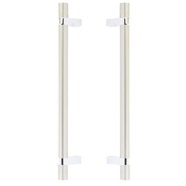 Emtek - Back to Back, Select Bar Appliance Pull 12 Inch C-C, Rectangular Bar Stem, Smooth Bar