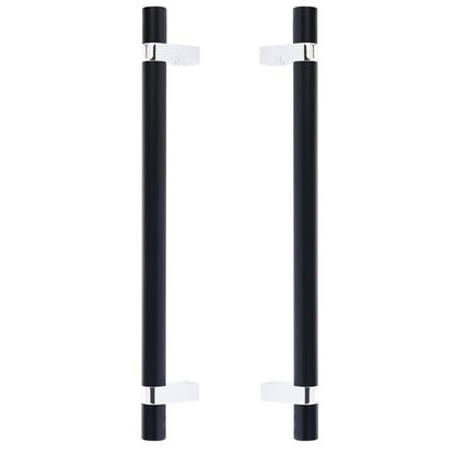 Emtek - Back to Back, Select Bar Appliance Pull 12 Inch C-C, Rectangular Bar Stem, Smooth Bar