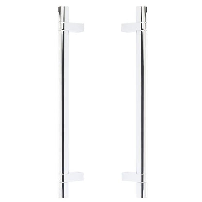 Emtek - Back to Back, Select Bar Appliance Pull 12 Inch C-C, Rectangular Bar Stem, Smooth Bar