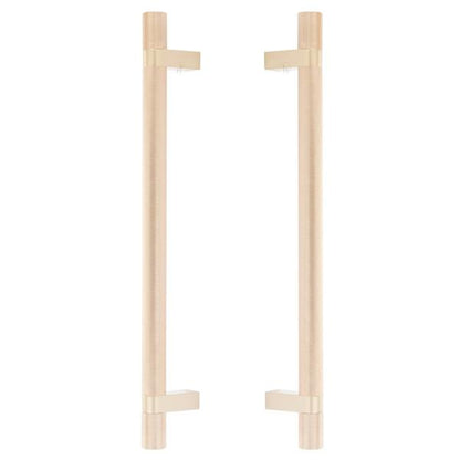 Emtek - Back to Back, Select Bar Appliance Pull 12 Inch C-C, Rectangular Bar Stem, Knurled Bar