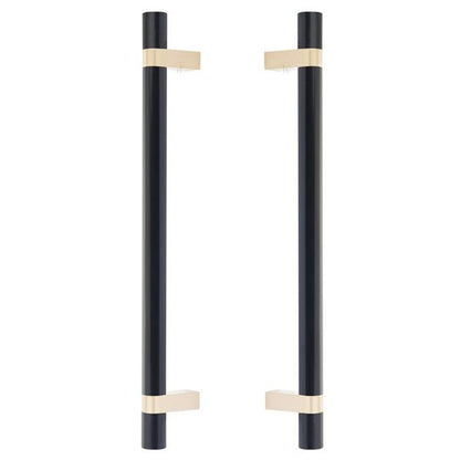 Emtek - Back to Back, Select Bar Appliance Pull 12 Inch C-C, Rectangular Bar Stem, Smooth Bar