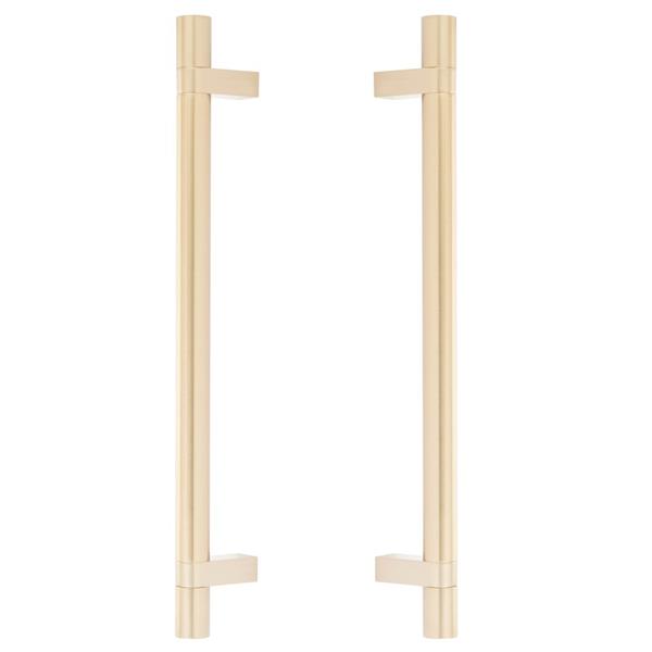 Emtek - Back to Back, Select Bar Appliance Pull 12 Inch C-C, Rectangular Bar Stem, Smooth Bar