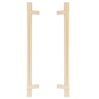 Emtek - Back to Back, Select Bar Appliance Pull 12 Inch C-C, Rectangular Bar Stem, Smooth Bar