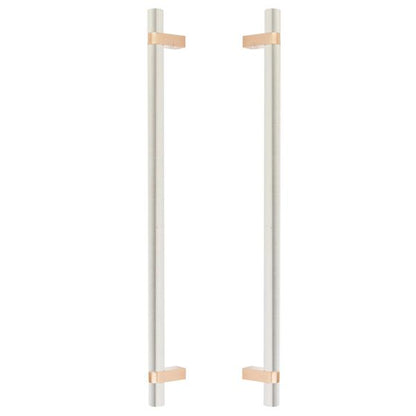 Emtek - Back to Back, Select Bar Appliance Pull 18 Inch C-C, Rectangular Bar Stem, Smooth Bar