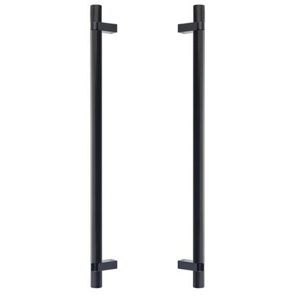 Emtek - Back to Back, Select Bar Appliance Pull 18 Inch C-C, Rectangular Bar Stem, Smooth Bar