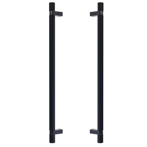 Emtek - Back to Back, Select Bar Appliance Pull 18 Inch C-C, Rectangular Bar Stem, Smooth Bar