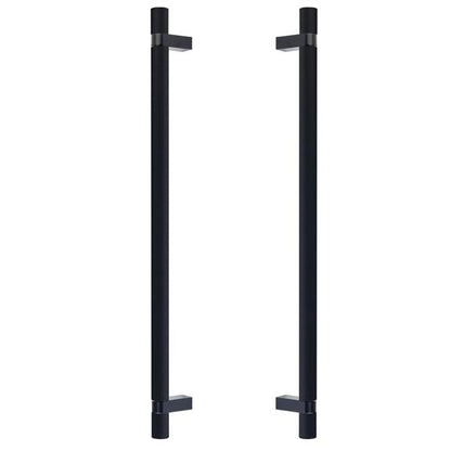 Emtek - Back to Back, Select Bar Appliance Pull 18 Inch C-C, Rectangular Bar Stem, Smooth Bar