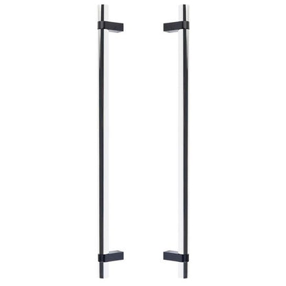 Emtek - Back to Back, Select Bar Appliance Pull 18 Inch C-C, Rectangular Bar Stem, Smooth Bar