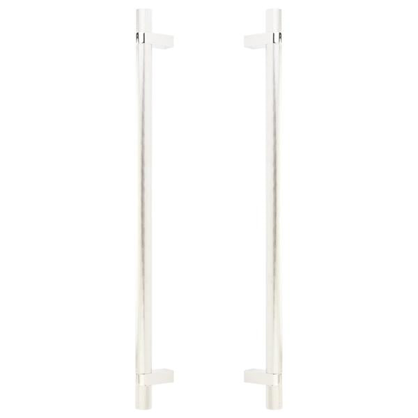 Emtek - Back to Back, Select Bar Appliance Pull 18 Inch C-C, Rectangular Bar Stem, Knurled Bar