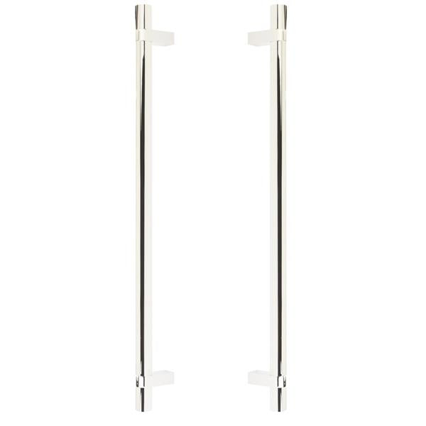 Emtek - Back to Back, Select Bar Appliance Pull 18 Inch C-C, Rectangular Bar Stem, Smooth Bar