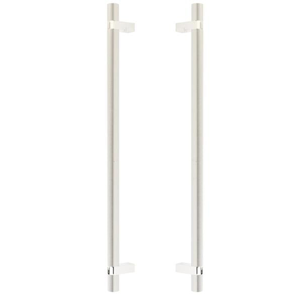 Emtek - Back to Back, Select Bar Appliance Pull 18 Inch C-C, Rectangular Bar Stem, Smooth Bar