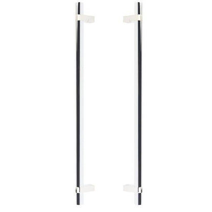 Emtek - Back to Back, Select Bar Appliance Pull 18 Inch C-C, Rectangular Bar Stem, Smooth Bar