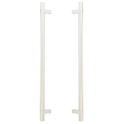 Emtek - Back to Back, Select Bar Appliance Pull 18 Inch C-C, Rectangular Bar Stem, Knurled Bar
