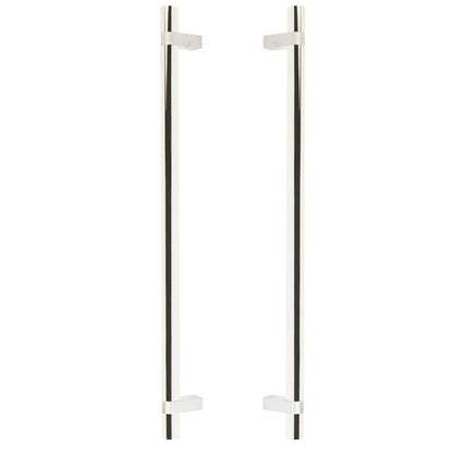 Emtek - Back to Back, Select Bar Appliance Pull 18 Inch C-C, Rectangular Bar Stem, Smooth Bar