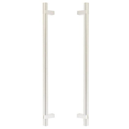 Emtek - Back to Back, Select Bar Appliance Pull 18 Inch C-C, Rectangular Bar Stem, Smooth Bar