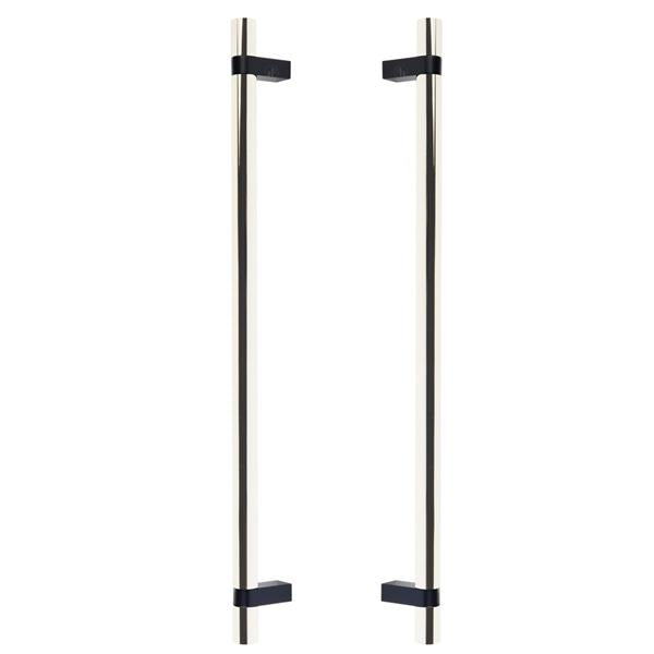 Emtek - Back to Back, Select Bar Appliance Pull 18 Inch C-C, Rectangular Bar Stem, Smooth Bar