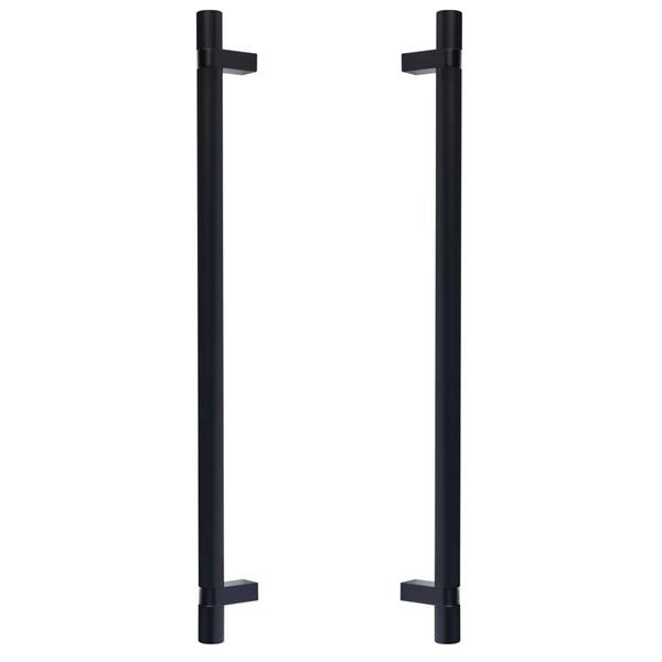 Emtek - Back to Back, Select Bar Appliance Pull 18 Inch C-C, Rectangular Bar Stem, Smooth Bar