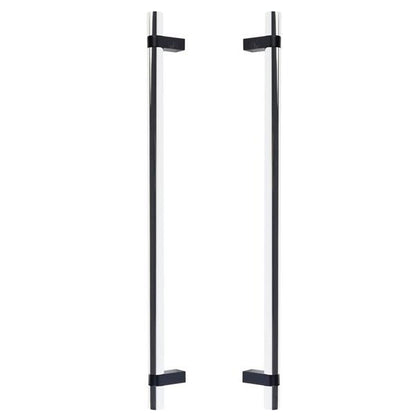 Emtek - Back to Back, Select Bar Appliance Pull 18 Inch C-C, Rectangular Bar Stem, Smooth Bar