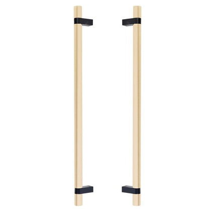 Emtek - Glass Shower Door Back to Back, Select Bar Appliance Pull 18 Inch C-C, Rectangular Bar Stem, Smooth Bar