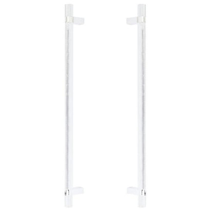 Emtek - Back to Back, Select Bar Appliance Pull 18 Inch C-C, Rectangular Bar Stem, Knurled Bar