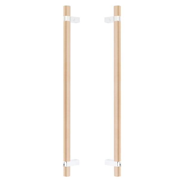 Emtek - Back to Back, Select Bar Appliance Pull 18 Inch C-C, Rectangular Bar Stem, Smooth Bar