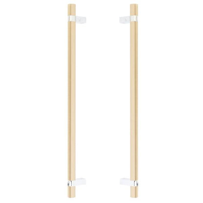 Emtek - Back to Back, Select Bar Appliance Pull 18 Inch C-C, Rectangular Bar Stem, Smooth Bar